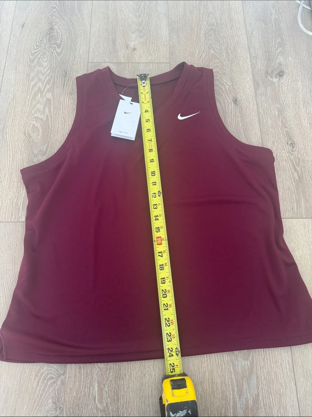 Nike Women’s Burgundy V-Neck Athletic Tank with White Swoosh / Lacrosse🥍